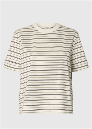 Essential ss striped boxy tee Delicioso Stripes Multi Stripes Selected Femme 